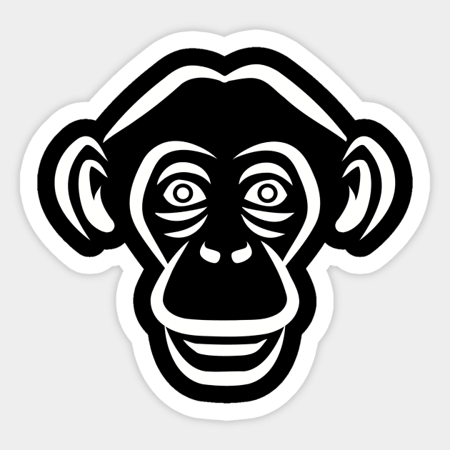 Monkey Sticker by Designzz